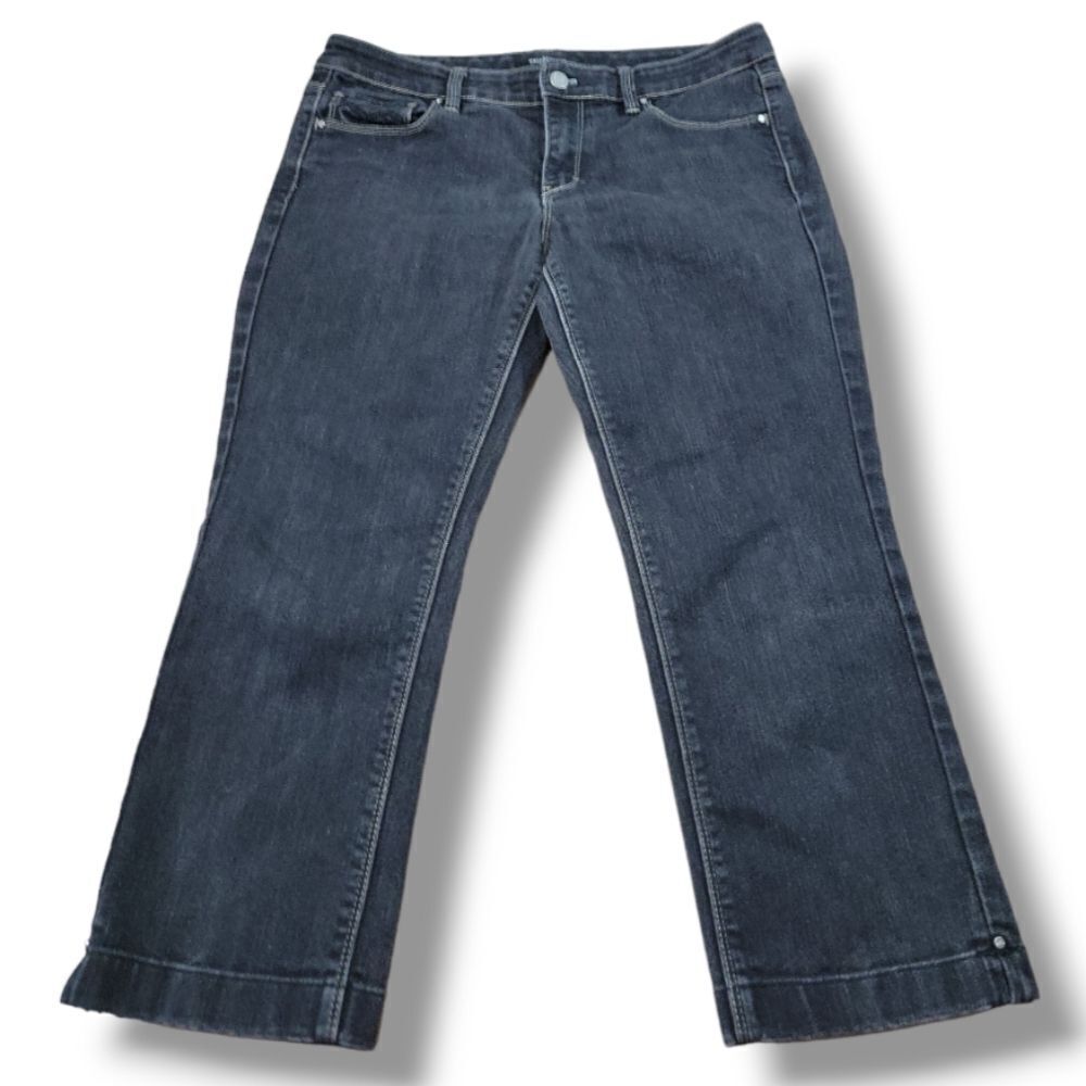 White House Black Market Dark Wash Cropped Jeans - Picture 1 of 6